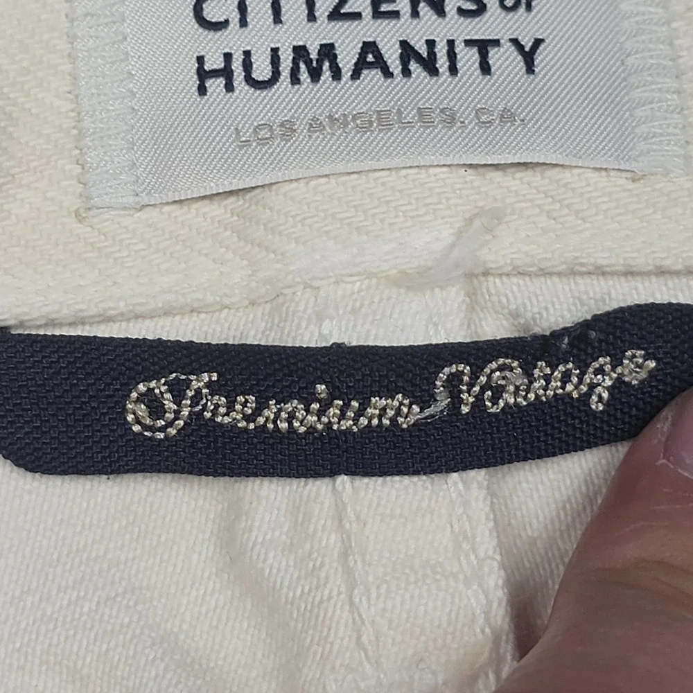 Citizens of Humanity Gaucho Trousers Pants Women's 28 Ivory Wide Leg NWT *Marks - Picture 9 of 16